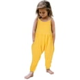 thumbnail image 1 of Girls Overall Solid Summer Rompers for Girls Sleeveless Overalls with Side Pockets Cute Clothes 5-6 Y, 1 of 4