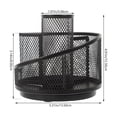thumbnail image 2 of FESTFENDS Multi Function Desk Pen Holder Black Iron Rotating Pencil Organizer for Office, 2 of 8
