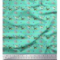 thumbnail image 1 of Soimoi Poly Georgette Fabric Dot & Cat Animal Decor Fabric Printed Yard 52 Inch Wide, 1 of 1