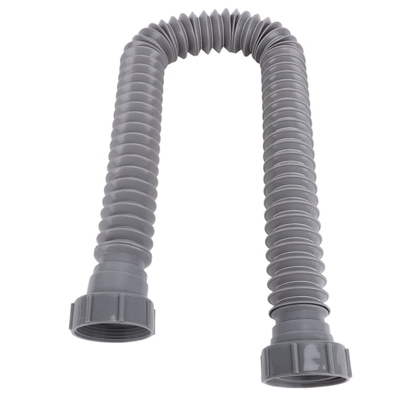 Expandable Flexible P Trap Pipe Kit, Leakproof Adjustable Engineering Plastic Single Kitchen Sink P Trap Pipe Kit Space Saving with Seal Circle for Maintenance