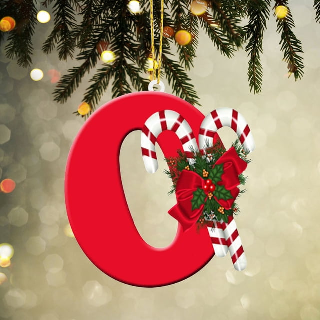 Vaidha 26 Letters Christmas Tree Decoration Pendant Christmas Tree Ornaments Personalized DIY Christmas Ornaments Christmas Decoration Xmas Tree Hanging Decor