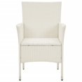 thumbnail image 3 of vidaXL Garden Chairs with Cushions 4 pcs Poly Rattan White, 3 of 5