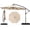 Beige, variant on Gymax 10 FT Offset Hanging Umbrella w/ Base Patio Cantilever Umbrella 360° Rotation Gray