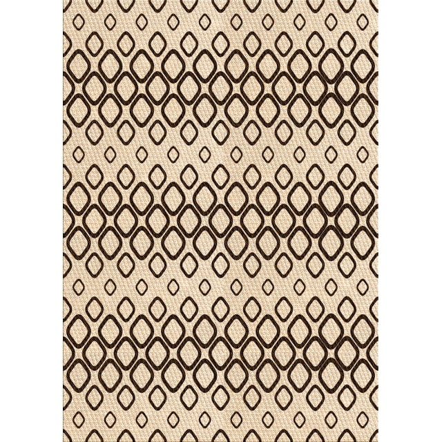 Ahgly Company Tapis Rectangulaire Lavable en Machine Intérieur Transitionnel Brun Selle, 5 Pieds x 7 Pieds