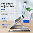 thumbnail image 2 of kurtrusly Laptop Stand Adjustable Plastic Laptop Holder Portable Folding Notebook Computer Stand, White, 2 of 8