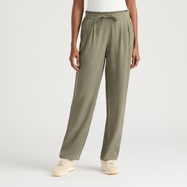 Mexx Women’s Soft Twill Pull-On Pant with Ruffle Trims