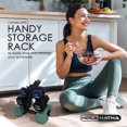 thumbnail image 4 of HolaHatha 5, 10, and 15 LB Neoprene Dumbbell Free Hand Weight Set w/ Rack, Multi, 4 of 11