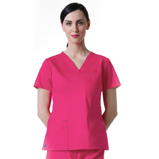 Haut d'Uniforme Uni à Col en V à 3 Poches pour Femmes Blossom par Maevn