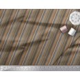 thumbnail image 2 of Soimoi Brown Poly Georgette Fabric Vertical Stripe Fabric Prints By Yard 42 Inch Wide, 2 of 5
