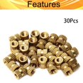 thumbnail image 4 of Wekity M3x6mm Female Thread Knurled Nuts,Hx5mm OD Brass Threaded Insert Embedment Nuts Hydraulic Welded Joint Injection Molding Assortment Kit for 3D Printing Injection Molding 30PCS-0621, 4 of 5