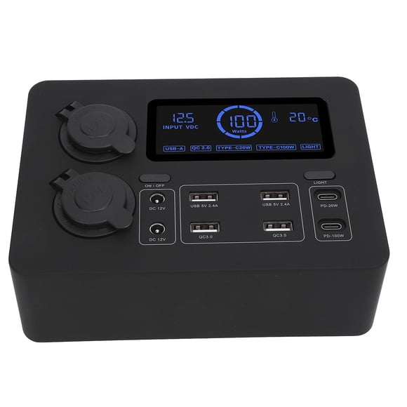 12V Mini Power Box, Mini Power Distribution Box USB C QC3.0 Port for 4 Anderson Outlet Efficient  for Boat for RV