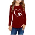 thumbnail image 2 of Birdeem Chemises à Manches Longues pour Filles Chemises à Manches Longues Imprimés Mignons Col Rond Hauts Blouses Décontractées Habillées Vêtements Chemises à Manches Longues pour Filles, 2 of 4
