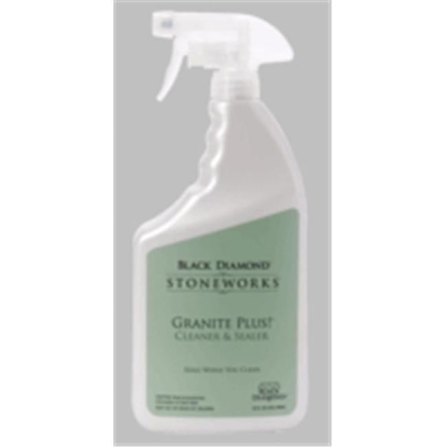 Black Diamond Stoneworks GRANITE PLUS! 2 in 1 Cleaner & Sealer for Granite, Marble, Travertine, Limestone, Ready to Use! (1-Quart)