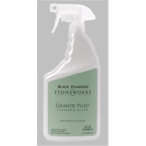 Black Diamond Stoneworks GRANITE PLUS! 2 in 1 Cleaner & Sealer for Granite, Marble, Travertine, Limestone, Ready to Use! (1-Quart)