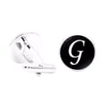 thumbnail image 1 of pitrice 1 Pair Men's Letter Cufflink Wedding Formal Initial Alphabet Stainless Steel Cufflink, Letter G, 1 of 8