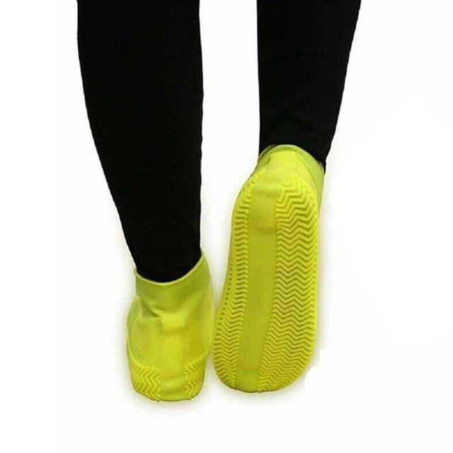 Reusable Waterproof Shoe Cover Non-Slip Elastic Silicone Overshoe Protector Portable Rain-Proof Cover for Sizes of 26-46 New