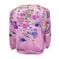 thumbnail image 3 of QJUHUNG Sweat-Shirt Décontracté à Manches Longues Papillon Imprimé Graphique Léger Pull-Over Manches Longues Chemises, 3 of 6