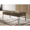 thumbnail image 5 of Topline Home Furnishings Table basse rectangulaire avec 2 tiroirs, chêne rusique, 5 of 5
