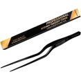 thumbnail image 1 of LAICAIW 8 Inch Plating Tweezers Stainless Steel Precision Culinary Tweezers Black Kitchen Offset Tweezers Tongs, 1 of 7