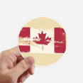thumbnail image 1 of Autocollant Drapeau Saveur Canada et Érable Rond pour Mur Valise Étiquette pour Portable Pare-Chocs, 1 of 1