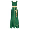thumbnail image 3 of Sxiwei Robe Maxi Ample Longueur Cheville pour Femmes, Tunique Superposée de Danse de Louange, Robe de Culte Liturgique Verte 4TG, 3 of 7