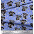thumbnail image 4 of Soimoi Satin Silk Fabric Lotus & Dog Face Print Fabric by Yard 42 Inch Wide, 4 of 5