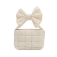 thumbnail image 1 of SIYTUAU Pleated Bow Bag Womens Handbag Shoulder Solid Color Crossbody Bag For Daily Use In White Color White, 1 of 6