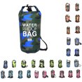 thumbnail image 3 of 2L Inflatable Swimming Bag Multifunction Dry Sack Large Capacity Dustproof Washable Storage Pouch Boating Lifebelt Water Sports Blue Camouflage 19x55cm, 3 of 7