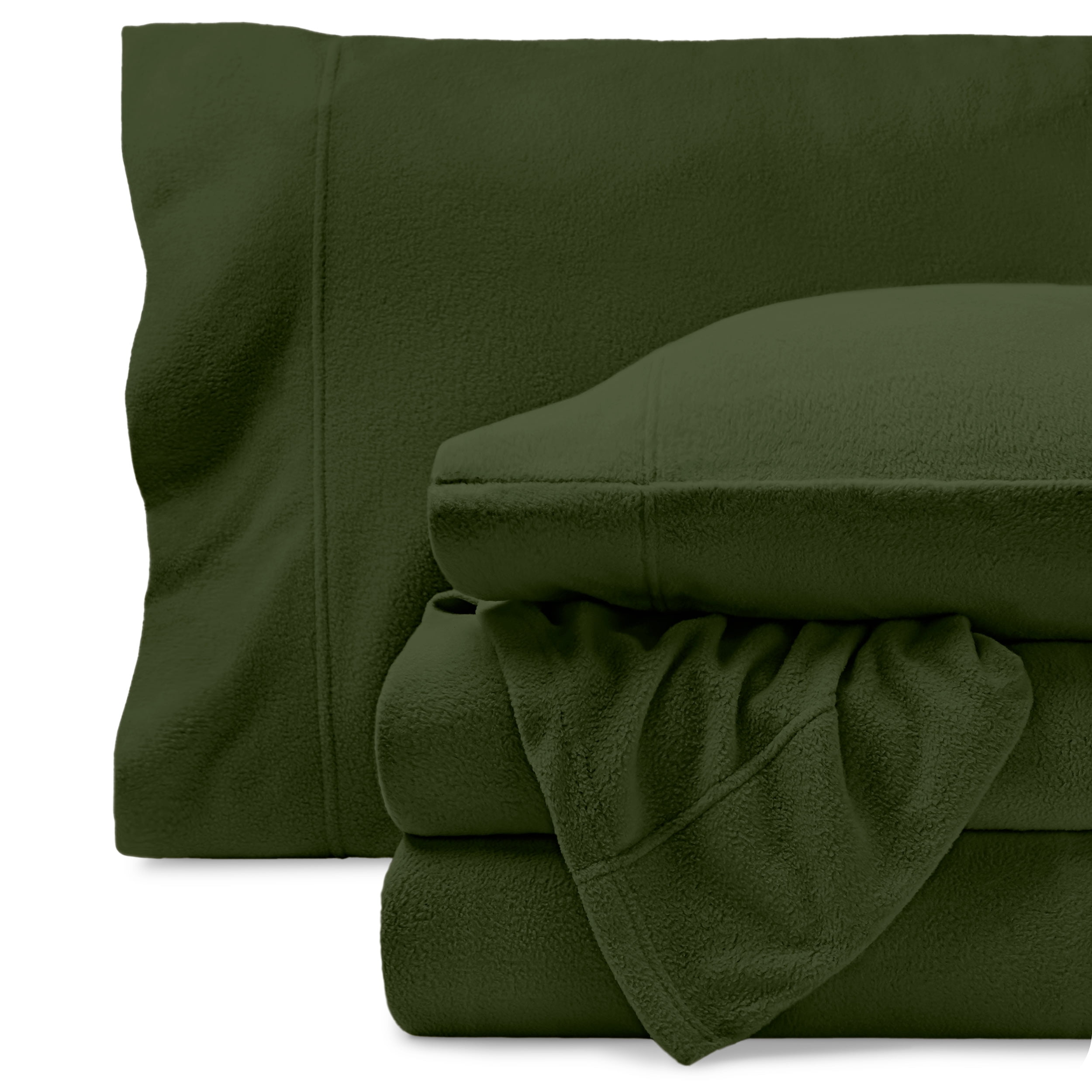Bare Home Cozy Fleece Sheet Set - Extra Plush Polar Fleece - Deep Pocket - Full, Cypress