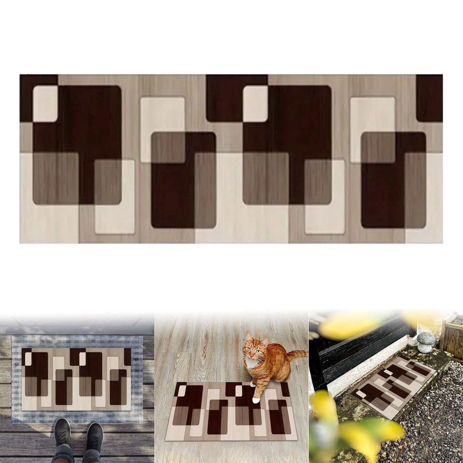 TIELUTT Modern Geometric Abstract Long Flannel Carpet for Living Room Bedroom Bathroom Door Soft Rug Preppy Blanket Throw Knit Blanket Throw Couch Blanket Extra Large Throw Area Rug Kids