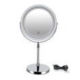 thumbnail image 2 of 10X Magnifying Lighted Makeup Mirror, 7 Inch Two Sided White Daylight LED Shadow Free LED Vanity Mirror, Battery and USB Cable Operated(Include 3 AAA Rechargeable Batteries), 2 of 8