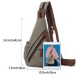 thumbnail image 2 of KL928 Canvas Sling Bag Sling Backpack for Men Women Crossbody Shoulder Bag Small Backpack, 2 of 7