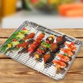 thumbnail image 4 of HAMPPLIES 2Pcs Baking Rack for Oven and Grill Stainless Steel Wire Rack Supports Heavy Weight, 4 of 7