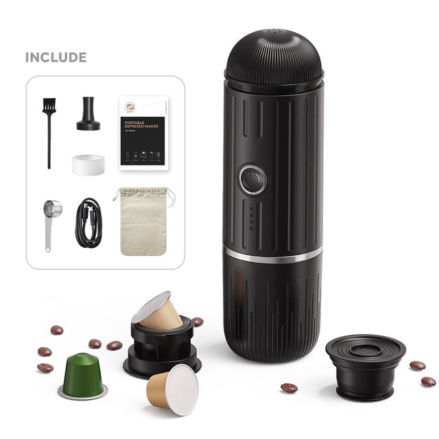 Cafetière Électrique Portable Compatible avec Dosettes NS et Café Moulu