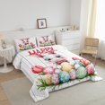 thumbnail image 3 of Erosebridal Cute Bunnies Rabbit Bedding Full Comforter Set for Kids, Happy Easter Down Comforter, Reversible 3 Pieces, 3 of 8