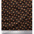 thumbnail image 1 of Soimoi Poly Georgette Fabric Leaves, & Rose Floral Decor Fabric Printed Yard 52 Inch Wide, 1 of 3