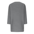 thumbnail image 4 of Mrat Ensembles de Chandails pour Femmes Col Rond Chandails en Tricot Longs Chandails Hauts Chandail pour Femmes Manches 3/4 Chandail Confortable Chemise Gris 3TG, 4 of 6