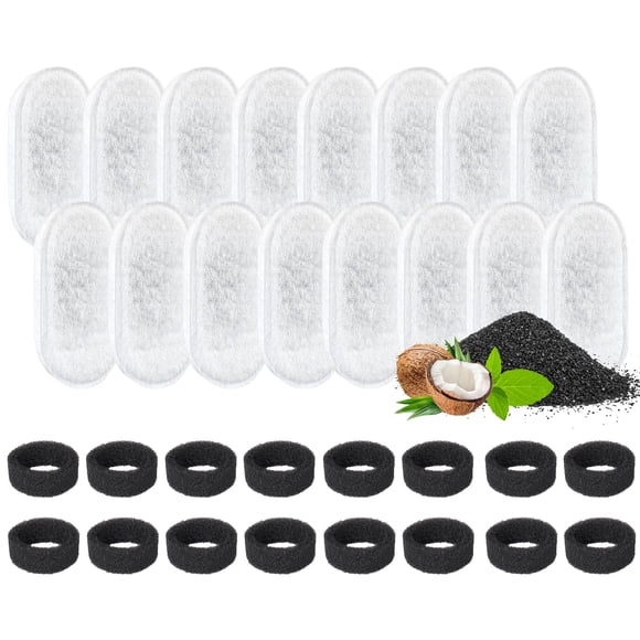 Filtres pour Fontaine à Eau Chat, Lot de 32, Filtres pour Fontaine Chat, Filtres de Remplacement pour Fontaine Chat pour 67Oz/2L&108Oz/3.2L, Acier Inoxydable, Filtres pour Fontaine à Eau Chat, Filtres pour Fontaine pour Animaux (16 Filtres&16 Éponges)