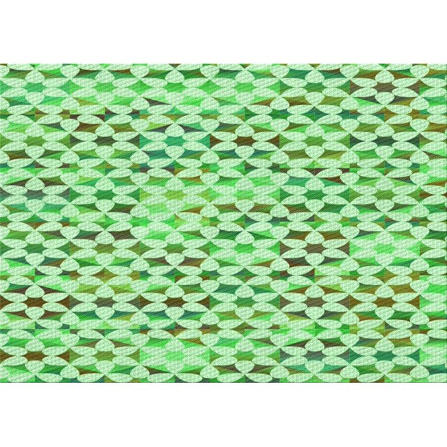 Ahgly Tapis Rectangulaire Lavable en Machine Vert Transitionnel, 5 Pieds x 7 Pieds