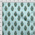 thumbnail image 3 of oneOone Cotton Poplin Fabric Leaves & Floral Block Printed Craft Fabric BTY 42 Inch Wide, 3 of 5