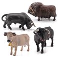 thumbnail image 1 of 4 Pcs Simulation Farm Cow Cattle Ox Bull Figurine PVC Farm Animal Model Action Figure Home Decoration Kids Educational Toy, 1 of 7