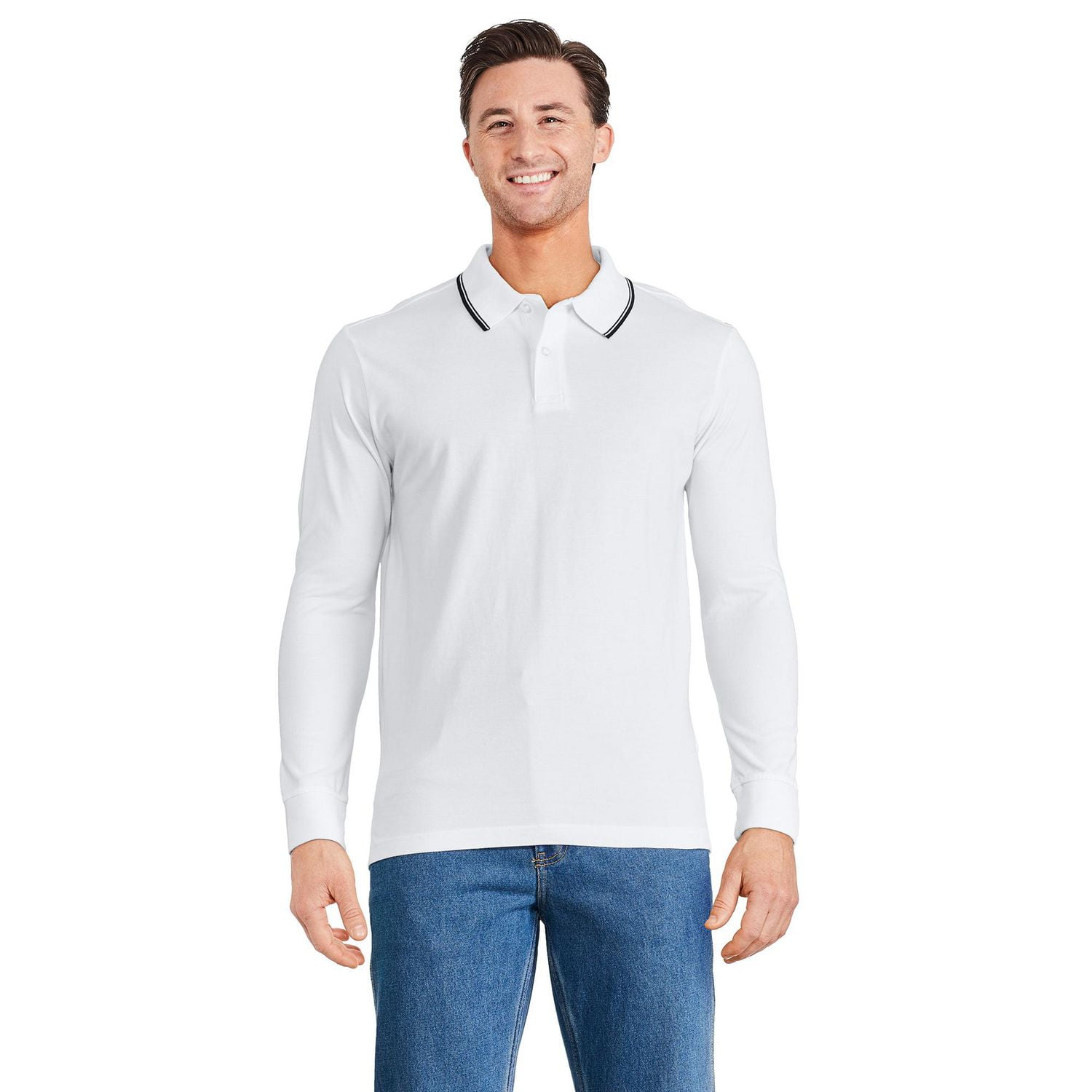 Polo à manches longues George pour hommes