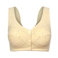 thumbnail image 4 of Women‘s Soft Cotton Front Closure Bralette  Floral Print  Wire   Vest Style  Plus Size, 4 of 4