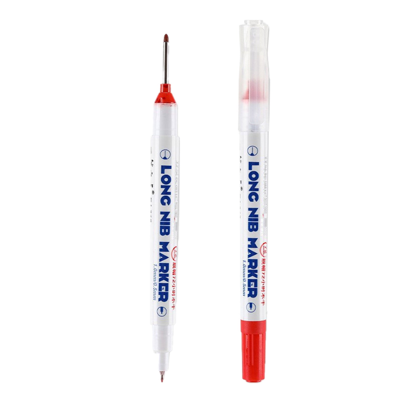 1ml Long Head Deep Hole Marker Pens Long Nib Marker Set Pr Ofessional Construction Markers Scriber Marking Tools Double Head Per Manent Markers Marker Pens For Metal Carpenters Pretty Pens Gel Pens