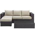 thumbnail image 2 of Modway Convene Outdoor Sofa Patio Furniture, Beige, 2 of 7
