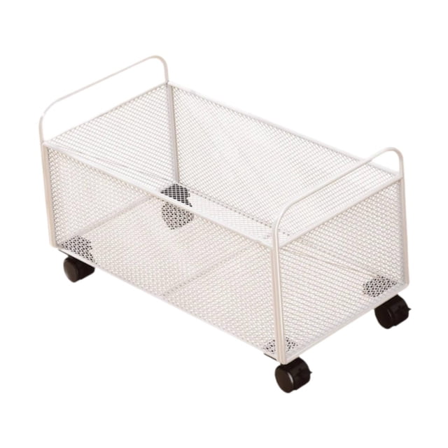 Lipstore Mesh Rolling File Cart with Wheels Rolling Organizer for Handbag Toys Office 48x25x30cm