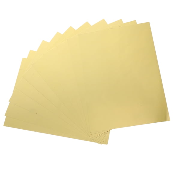 KAKOWELY scrapbooking paper 10Pcs Metallic Cardstock Paper Sheets Foil Mirror Shimmering Paper For Arts And Crafts Decorative Weddings Birthdays Invitations Scrapbook Supplies Golden
