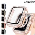 thumbnail image 1 of LEIXIUER for Apple Watch case 40mm with Tempered Glass Screen Protector for iwatch Series 6/5/4/SE, Bling Crystal Diamond Rhinestone Bumper Full Cover Protective Case Women Girls 40mm, 1 of 6