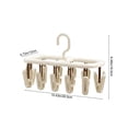 thumbnail image 4 of Bowayaoa Foldable Socks Drying Rack, Multifunctional Clothes Hanger for Underwear, Towels, Gloves, Space Saving Hanging Drying Rack for Dorm, Home Use, Rotatable Hook, 4 of 7