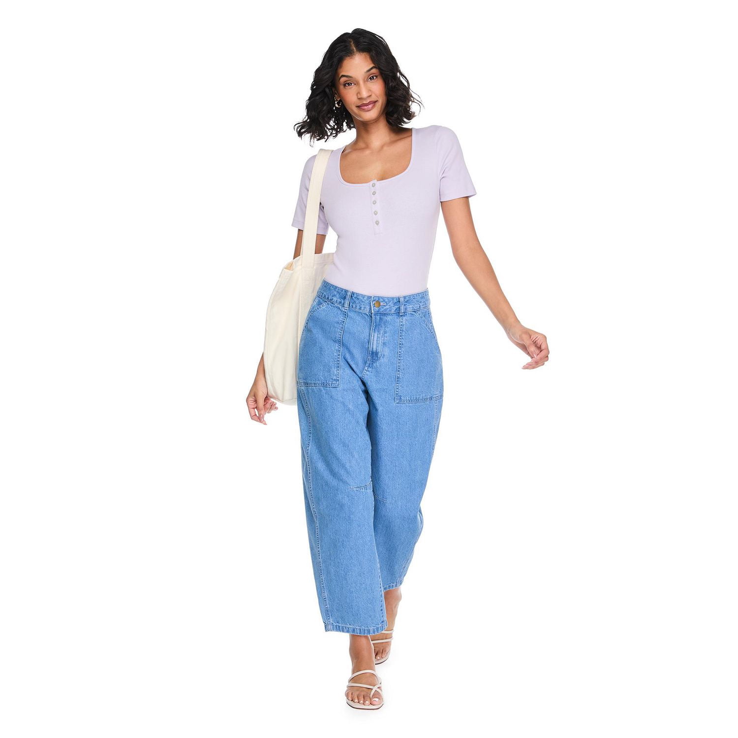 Justaucorps avec encolure henley George pour femmes